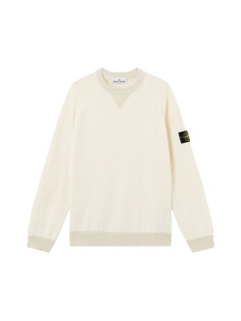 Stone Island STONE ISLAND RAW HAND ORGANIC COTTON PULLOVER IVORY BEIGE