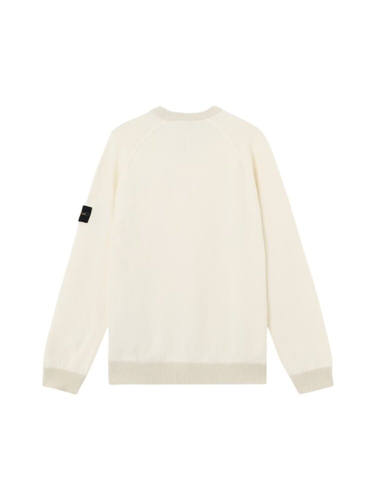 Stone Island STONE ISLAND RAW HAND ORGANIC COTTON PULLOVER IVORY BEIGE