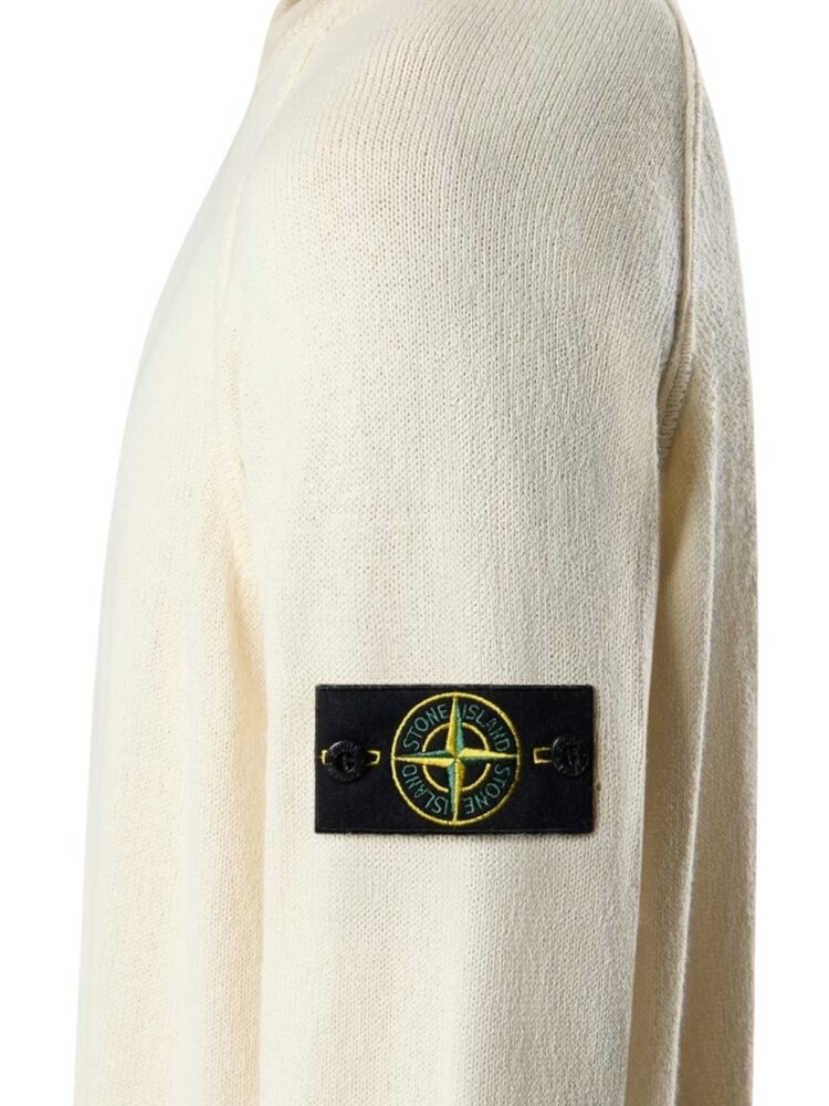 Stone Island STONE ISLAND RAW HAND ORGANIC COTTON PULLOVER IVORY BEIGE