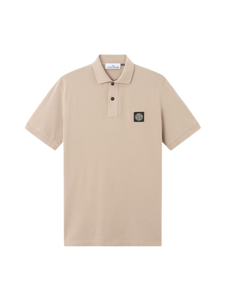 Stone Island STONE ISLAND ORGANIC COTTON PIQUÉ STRETCH POLO DESERT BEIGE