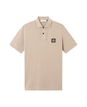 Stone Island STONE ISLAND ORGANIC COTTON PIQUÉ STRETCH POLO DESERT