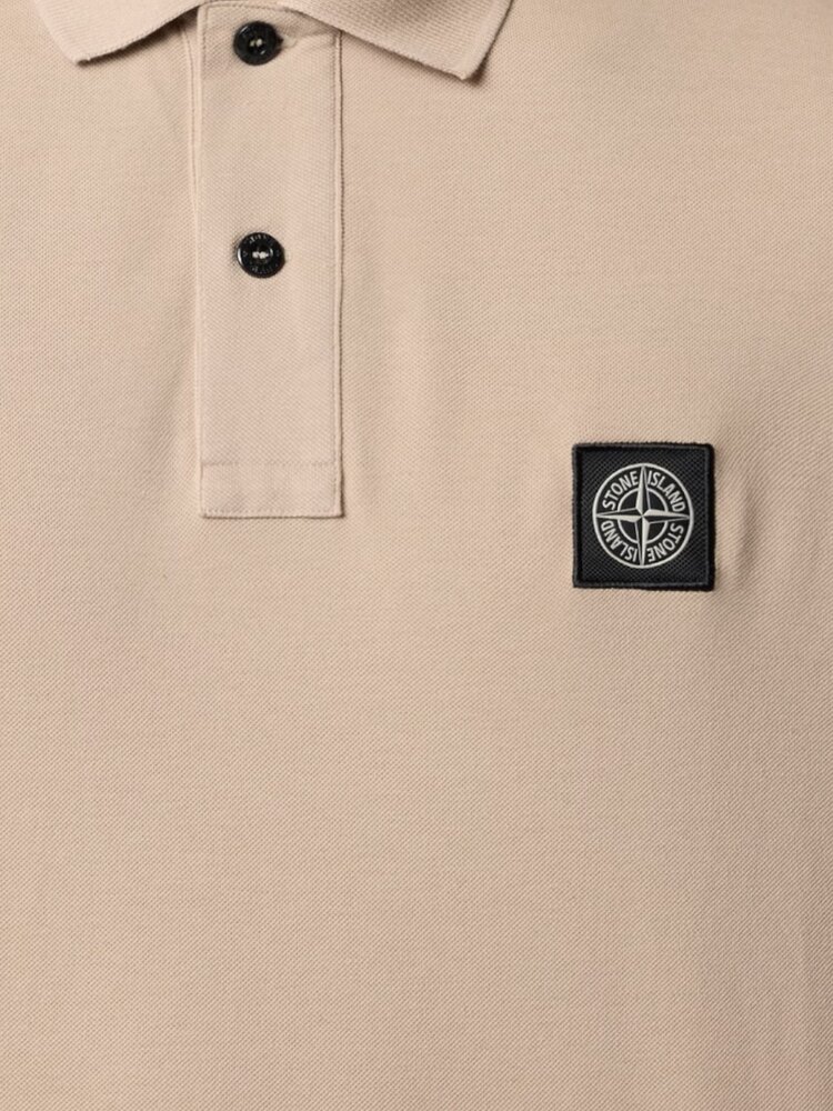 Stone Island STONE ISLAND ORGANIC COTTON PIQUÉ STRETCH POLO DESERT BEIGE
