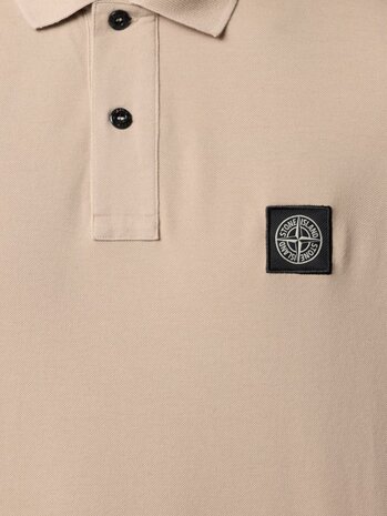 Stone Island STONE ISLAND ORGANIC COTTON PIQUÉ STRETCH POLO DESERT BEIGE
