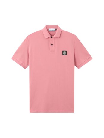 Stone Island STONE ISLAND ORGANIC COTTON PIQUÉ STRETCH POLO OLEANDER PINK
