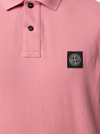 Stone Island STONE ISLAND ORGANIC COTTON PIQUÉ STRETCH POLO OLEANDER PINK