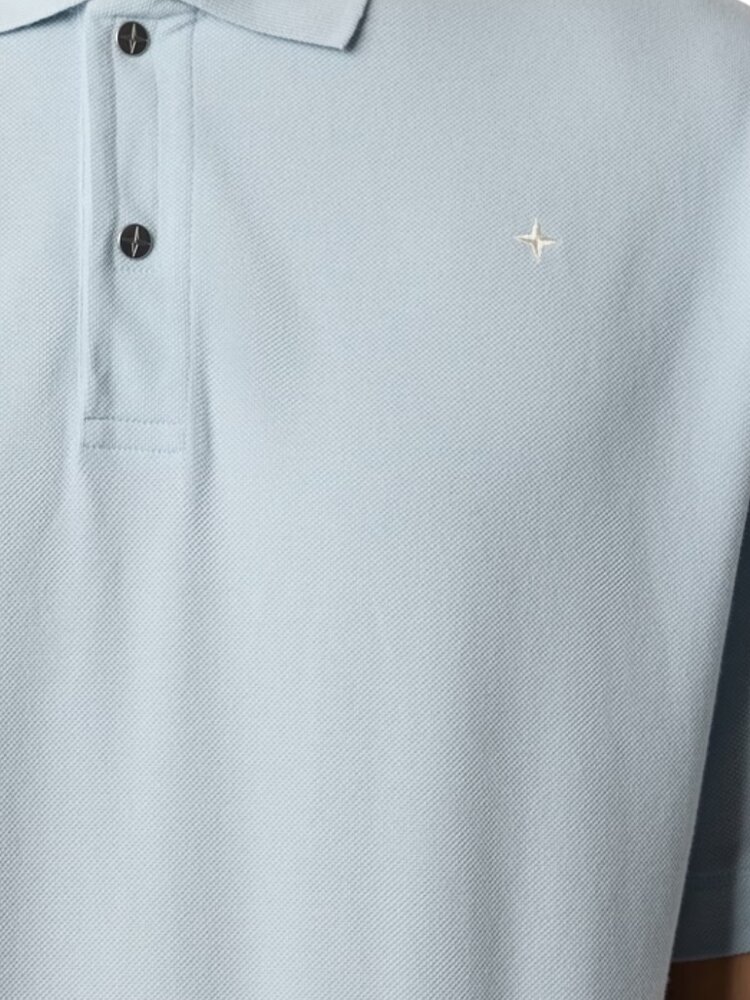 Stone Island STONE ISLAND STELLINA PIQUÉ POLO ASH BLUE