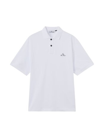 Stone Island STONE ISLAND 50/2 ORGANIC COTTON PIQUÉ POLO WHITE