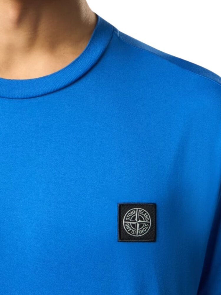 Stone Island STONE ISLAND 60/2 COTTON JERSEY T-SHIRT BRIGHT BLUE