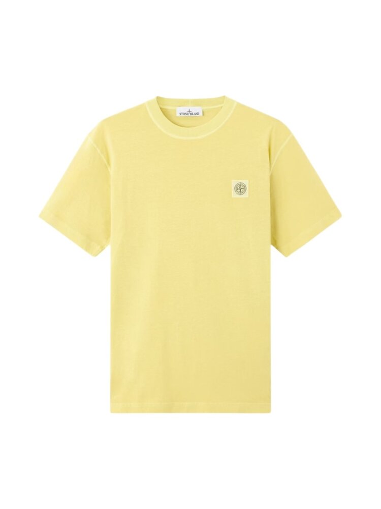 Stone Island STONE ISLAND 'FISSATO' EFFECT T-SHIRT LEMON YELLOW