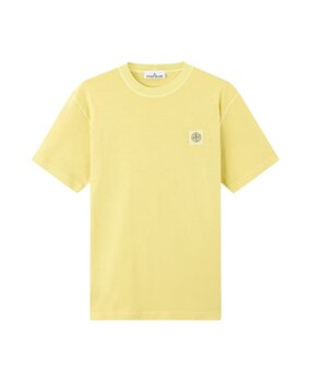 Stone Island STONE ISLAND 'FISSATO' EFFECT T-SHIRT LEMON YELLOW
