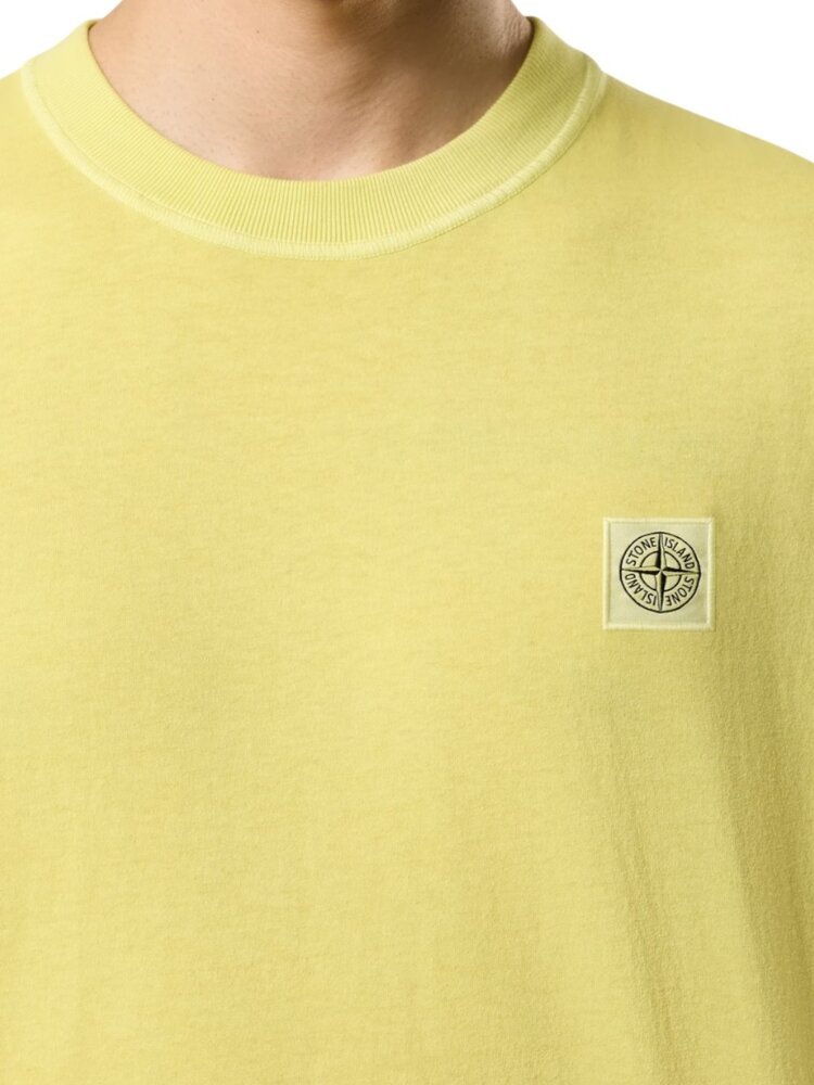 Stone Island STONE ISLAND 'FISSATO' EFFECT T-SHIRT LEMON YELLOW