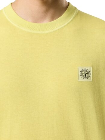 Stone Island STONE ISLAND 'FISSATO' EFFECT T-SHIRT LEMON YELLOW