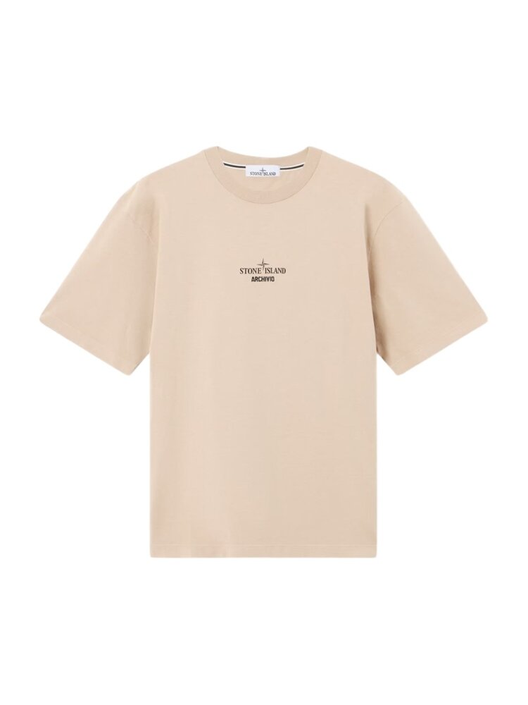 Stone Island STONE ISLAND ORGANIC COTTON JERSEY ARCHIVIO T-SHIRT DESERT