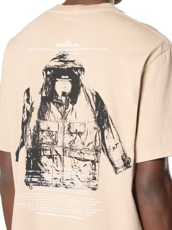 Stone Island STONE ISLAND ORGANIC COTTON JERSEY ARCHIVIO T-SHIRT DESERT