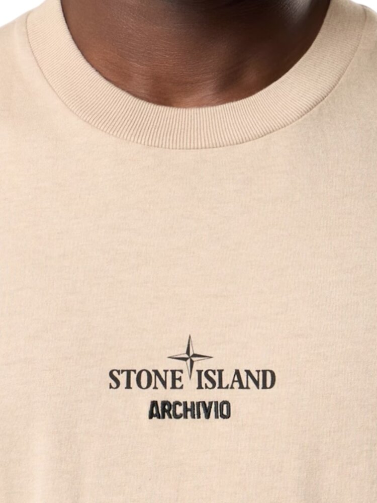 Stone Island STONE ISLAND ORGANIC COTTON JERSEY ARCHIVIO T-SHIRT DESERT