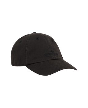 Stone Island STONE ISLAND BRUSHED COTTON GABARDINE CAP BLACK
