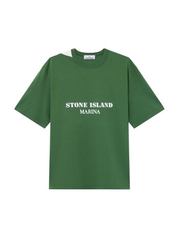 Stone Island STONE ISLAND MARINA COMBED ORGANIC JERSEY T-SHIRT QUARTZ GREEN