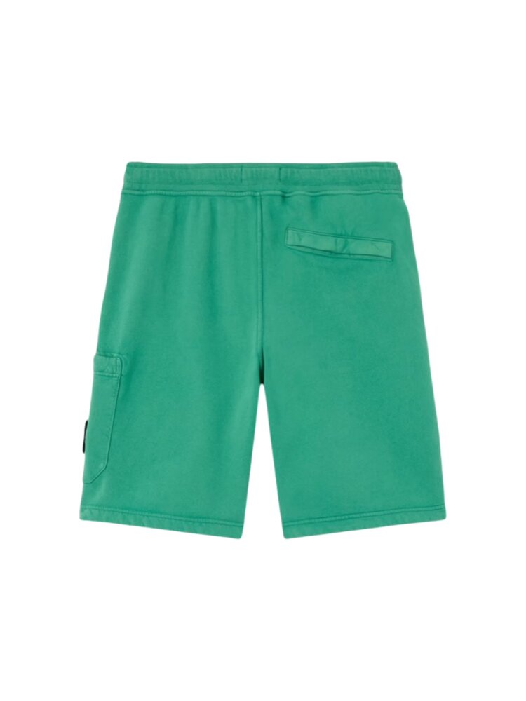 Stone Island STONE ISLAND COTTON FLEECE SHORTS MALACHITE