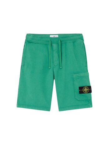 Stone Island STONE ISLAND COTTON FLEECE SHORTS MALACHITE