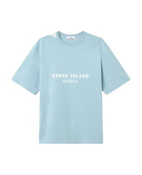 Stone Island STONE ISLAND MARINA ORGANIC JERSEY T-SHIRT DUST BLUE