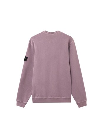 Stone Island STONE ISLAND MALFILÉ FLEECE 'OLD' EFFECT SWEATER PURPLE GREY
