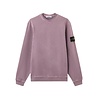 Stone Island STONE ISLAND MALFILÉ FLEECE 'OLD' EFFECT SWEATER PURPLE GREY