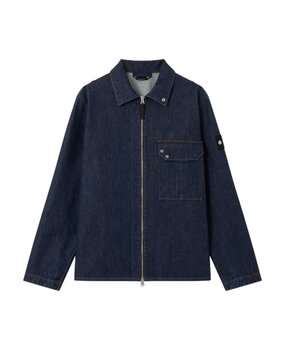 Stone Island STONE ISLAND INDIGO DENIM-RINSED OVERSHIRT BLUE