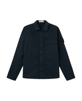 Stone Island STONE ISLAND STRETCH ORGANIC TWILL OVERSHIRT NAVY
