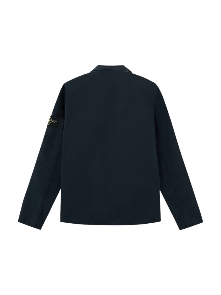 Stone Island STONE ISLAND STRETCH ORGANIC TWILL OVERSHIRT NAVY