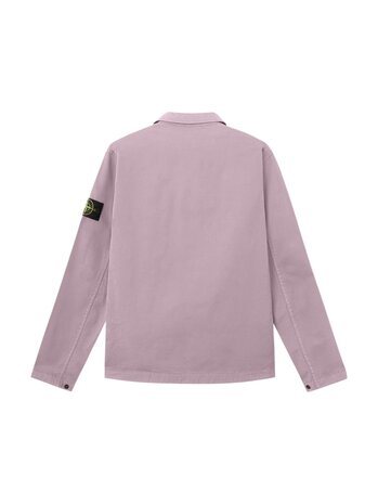 Stone Island STONE ISLAND STRETCH ORGANIC TWILL OVERSHIRT PURPLE GREY
