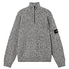 Stone Island STONE ISLAND SPECKLED COTTON HALF-ZIP PULLOVER BLACK MELANGE