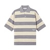 Stone Island STONE ISLAND MARINA STRIPED RAW HAND ORGANIC COTTON + LINEN IVORY MELANGE
