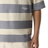Stone Island STONE ISLAND MARINA STRIPED RAW HAND ORGANIC COTTON + LINEN IVORY MELANGE