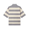 Stone Island STONE ISLAND MARINA STRIPED RAW HAND ORGANIC COTTON + LINEN IVORY MELANGE