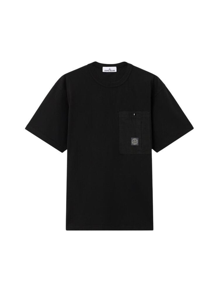 Stone Island STONE ISLAND COMBED ORGANIC COTTON T-SHIRT ZWART