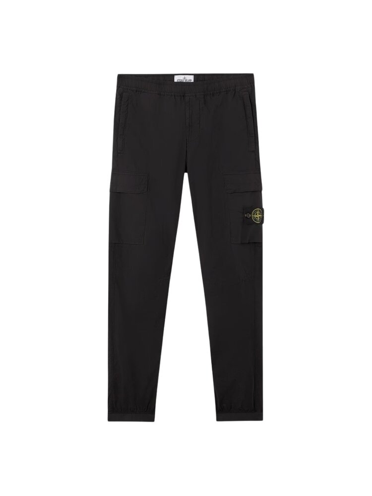 Stone Island STONE ISLAND STRETCH TELA PARACADUTE CARGO PANTS BLACK