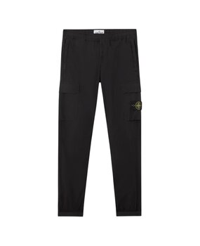 Stone Island STONE ISLAND STRETCH TELA PARACADUTE CARGO PANTS BLACK