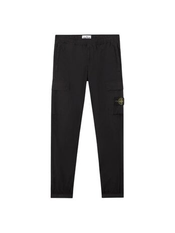 Stone Island STONE ISLAND STRETCH TELA PARACADUTE CARGO PANTS BLACK