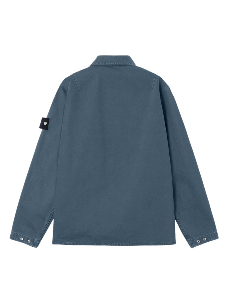 Stone Island STONE ISLAND LIGHT BULL DENIM INDIGO-TC OVERSHIRT INDIGO BLUE