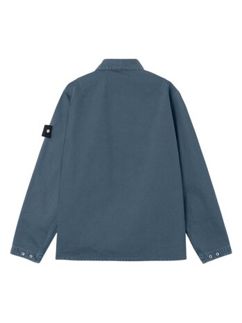 Stone Island STONE ISLAND LIGHT BULL DENIM INDIGO-TC OVERSHIRT INDIGO BLUE
