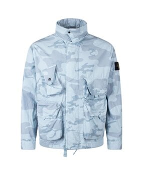 Stone Island STONE ISLAND FADED CAMO LIGHT RIPSTOP-OVD JACKET BLUE