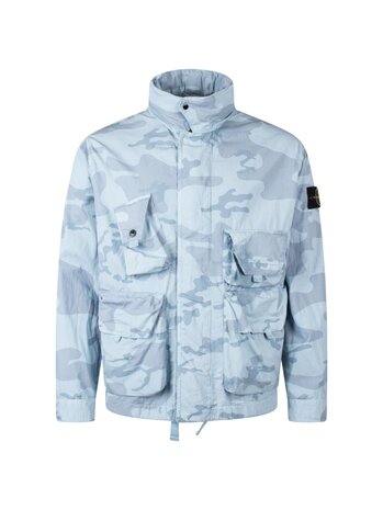 Stone Island STONE ISLAND FADED CAMO LIGHT RIPSTOP-OVD JACKET BLUE