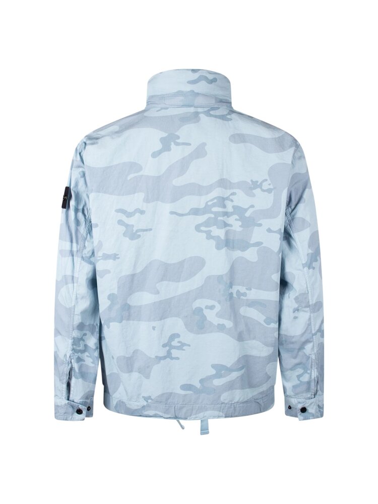 Stone Island STONE ISLAND FADED CAMO LIGHT RIPSTOP-OVD JACKET BLUE