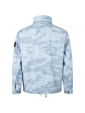 Stone Island STONE ISLAND FADED CAMO LIGHT RIPSTOP-OVD JACKET BLUE