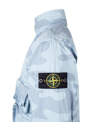 Stone Island STONE ISLAND FADED CAMO LIGHT RIPSTOP-OVD JACKET BLUE