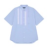 Comme des Garcons Homme COMME DES GARÇONS HOMME MIX PANEL SHORT SLEEVE SHIRT SAX/MIX