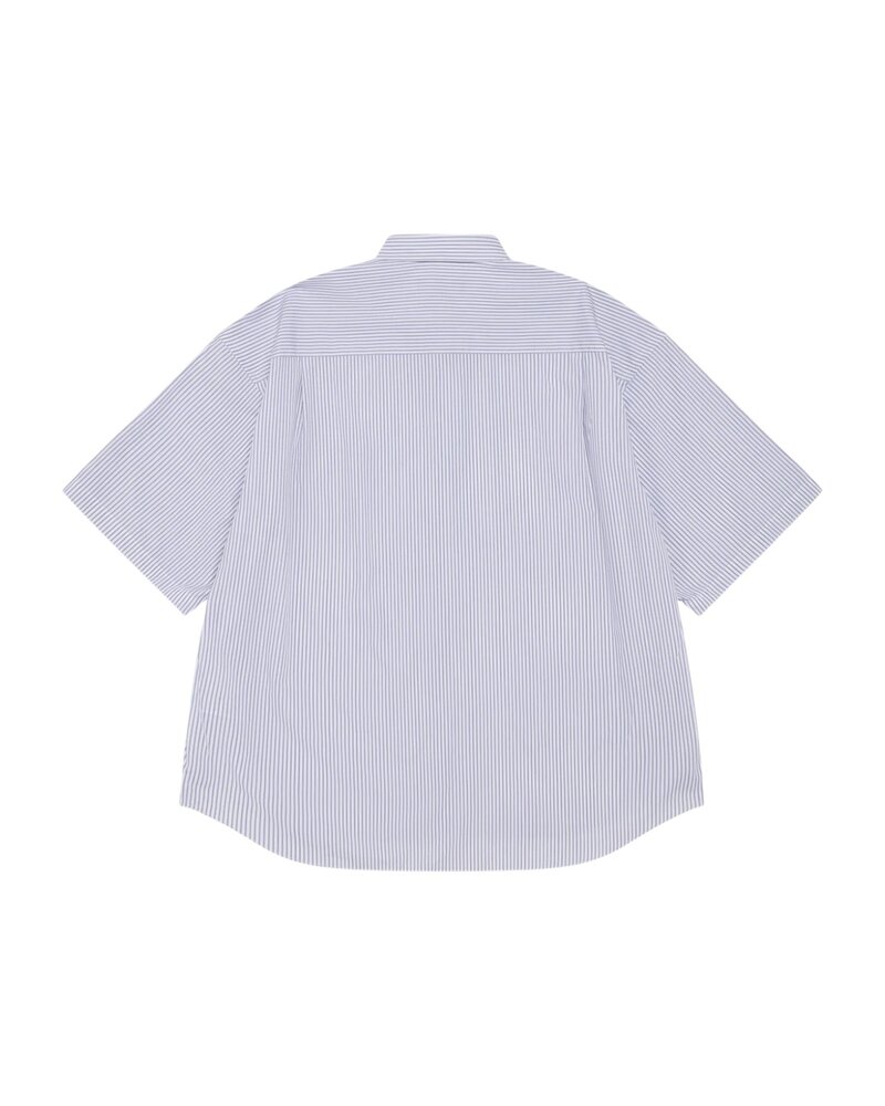 Comme des Garcons Homme COMME DES GARÇONS HOMME STRIPED SHORT SLEEVE SHIRT WHITE/NAVY