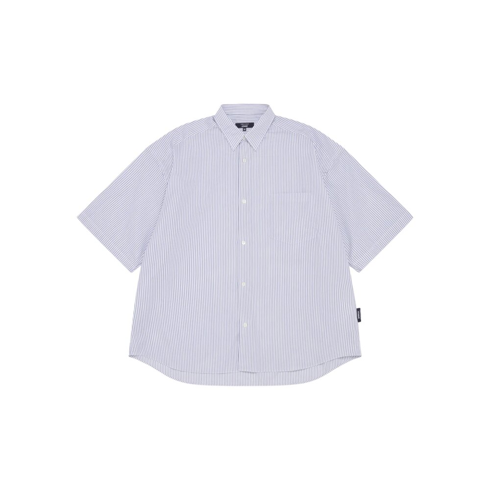 COMME DES GARÇONS HOMME STRIPED SHORT SLEEVE SHIRT WHITE/NAVY - Vic