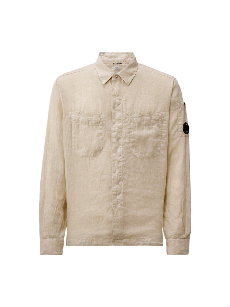 C.P. Company C.P. COMPANY LINEN LONGSLEEVE SHIRT DEW BEIGE