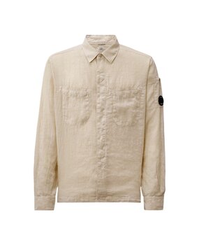 C.P. Company C.P. COMPANY LINEN LONGSLEEVE SHIRT DEW BEIGE